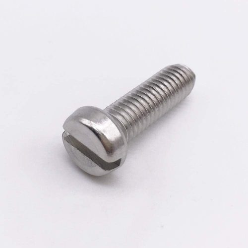 DIN 84 Hengeresfejű, tövigmenetes, hornyolt csavar 4.8 galvanizált horganyzott - M10x12