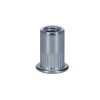 Szegecsanya, peremes, kerek, rovátkolt, nyitott acél (C1006) galvanizált horganyzott - M12x22/13 (1.0-4.0)