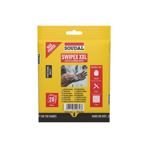 Soudal, Swipex ipari tisztítókendő, 20db-os - 